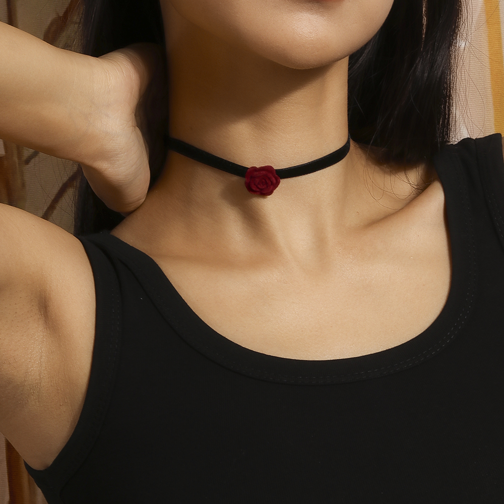 Elegant Solid Color Fabric Patchwork Women's Choker display picture 7