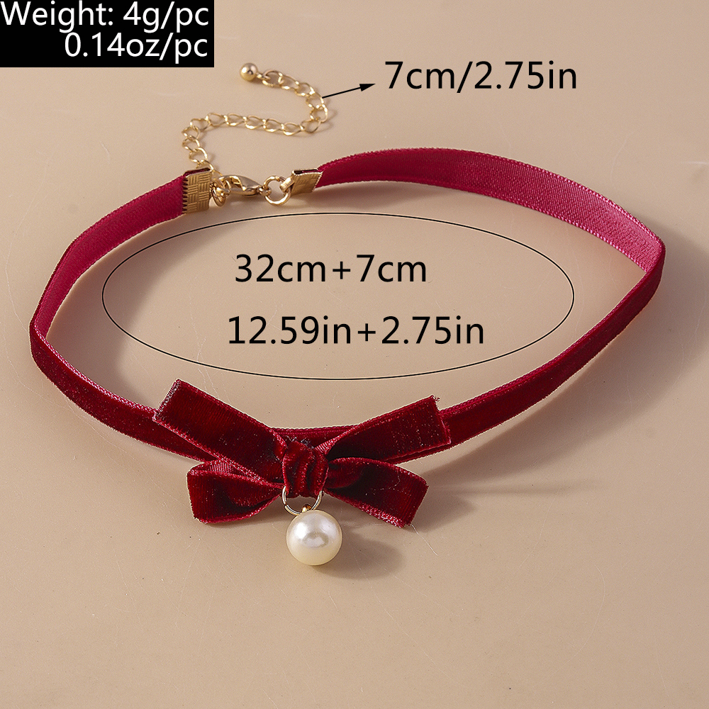 Elegant Solid Color Fabric Patchwork Women's Choker display picture 2