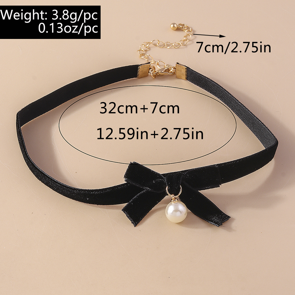 Elegant Solid Color Fabric Patchwork Women's Choker display picture 4