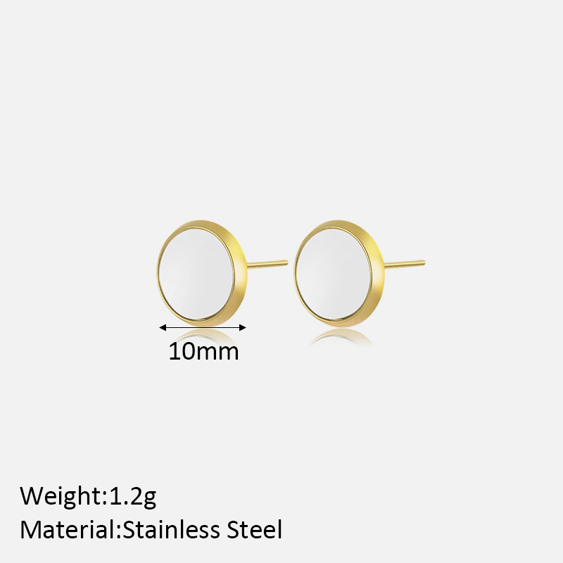 1 Pair Korean Style Geometric Plating Stainless Steel Ear Studs display picture 8
