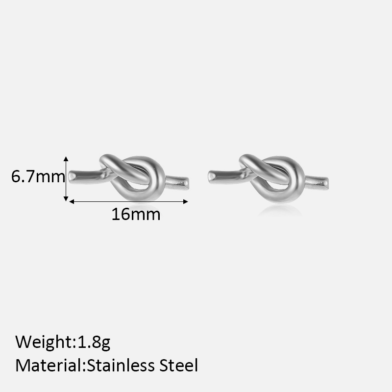 1 Par Estilo Simple Estilo Coreano Geométrico Enchapado Acero Inoxidable Pendientes display picture 8