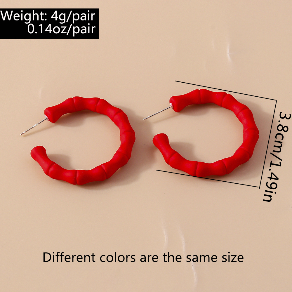 1 Pair Simple Style Classic Style Solid Color Plastic Ear Studs display picture 2