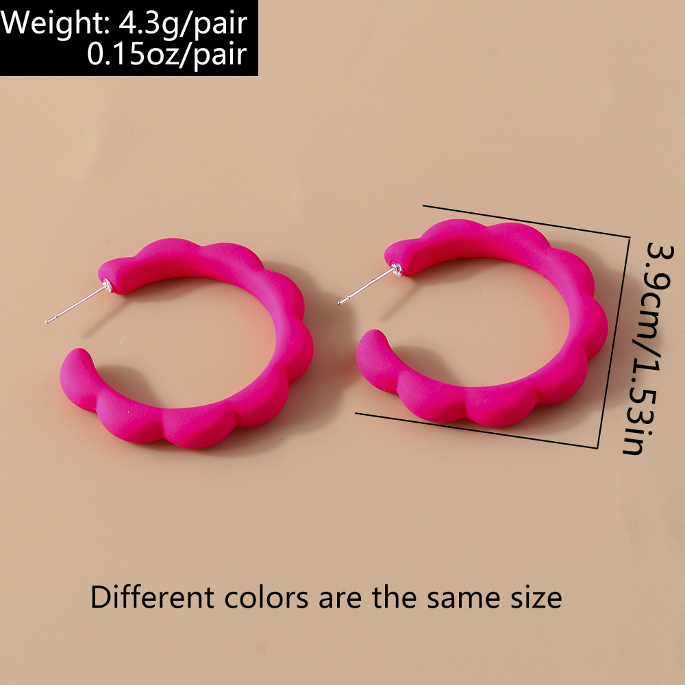1 Paire Style Simple Style Classique Couleur Unie Plastique Boucles D'oreilles display picture 1