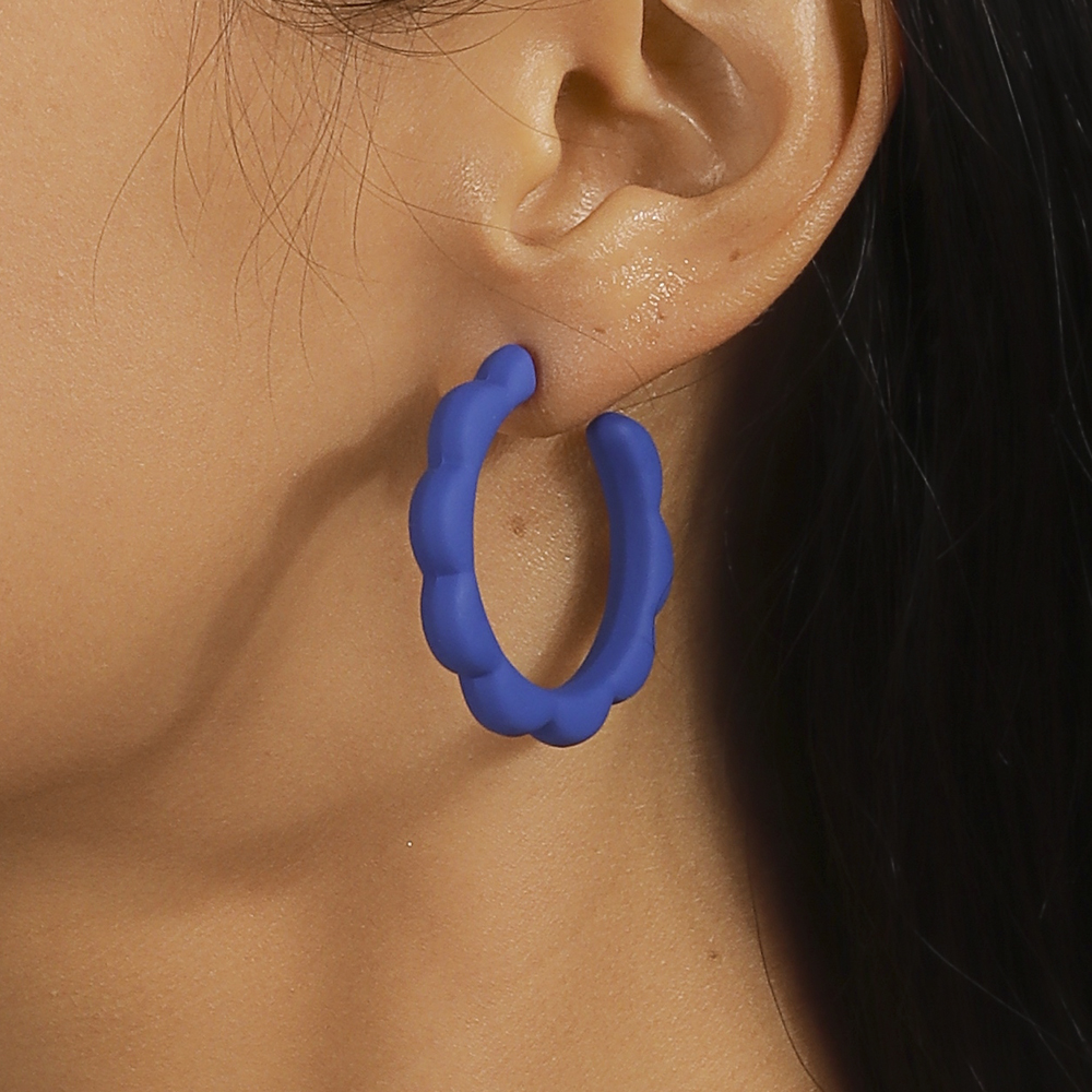 1 Paire Style Simple Style Classique Couleur Unie Plastique Boucles D'oreilles display picture 11