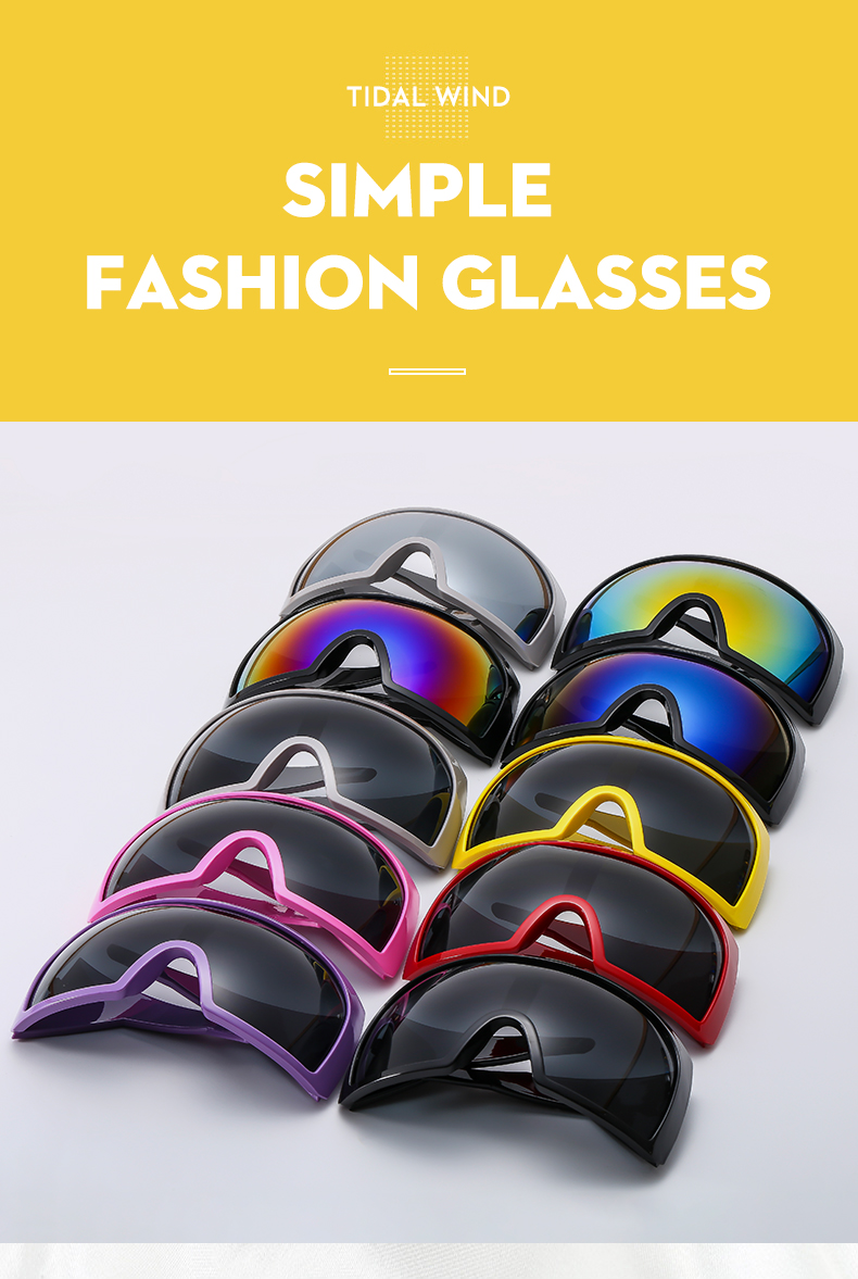 Simple Style Classic Style Color Block Pc Square Mountain Style Biker Full Frame Sports Sunglasses display picture 3