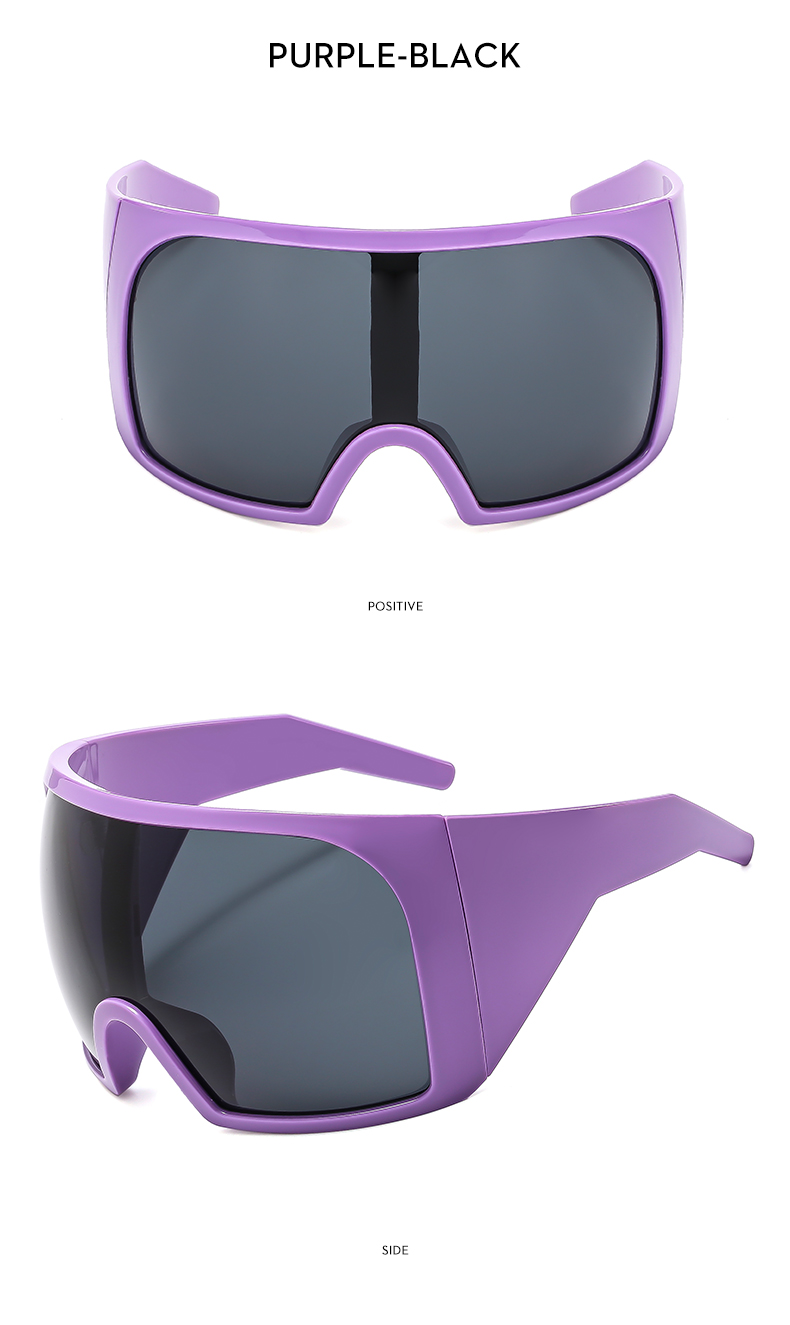 Simple Style Classic Style Color Block Pc Square Mountain Style Biker Full Frame Sports Sunglasses display picture 15