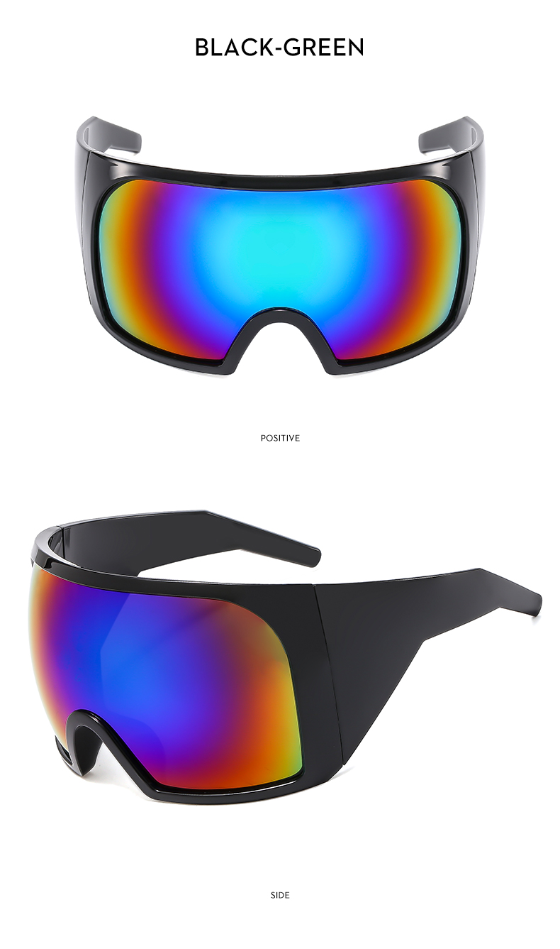Simple Style Classic Style Color Block Pc Square Mountain Style Biker Full Frame Sports Sunglasses display picture 11