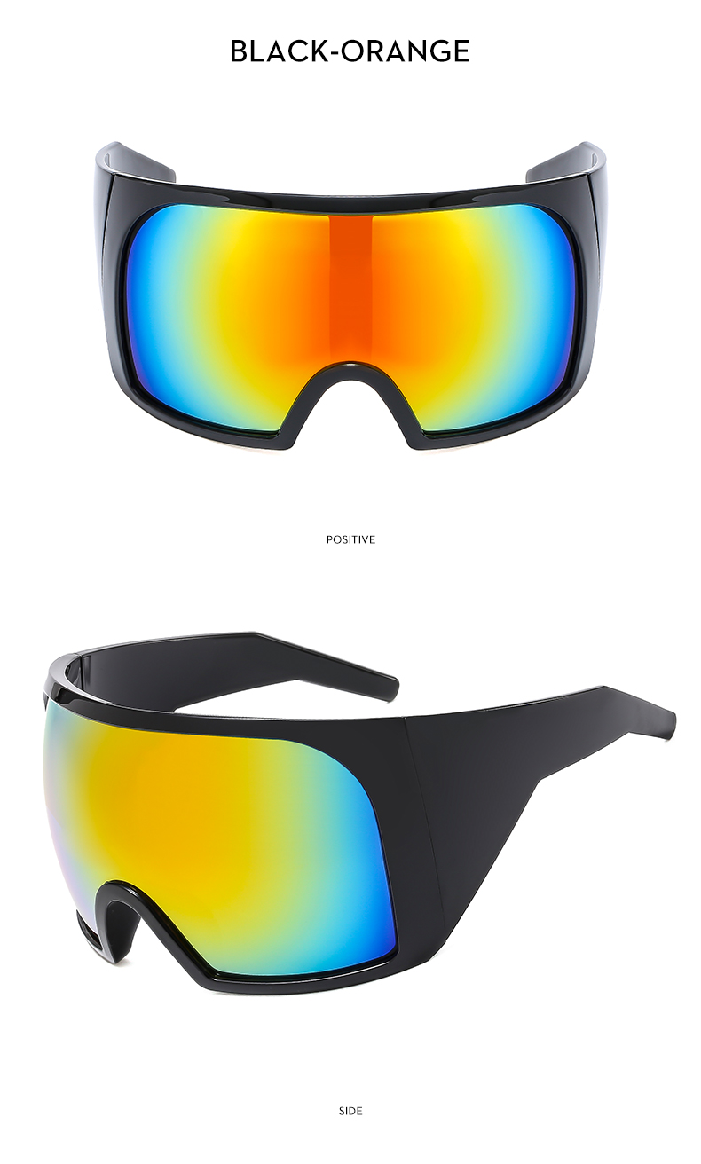 Simple Style Classic Style Color Block Pc Square Mountain Style Biker Full Frame Sports Sunglasses display picture 7