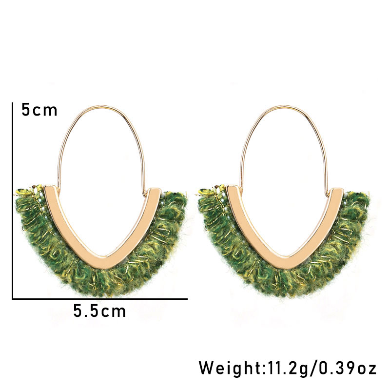 Wholesale Jewelry Classic Style Geometric Alloy Fabric Plush Earrings display picture 6