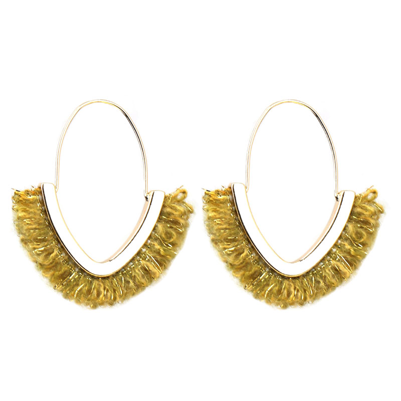 Wholesale Jewelry Classic Style Geometric Alloy Fabric Plush Earrings display picture 12
