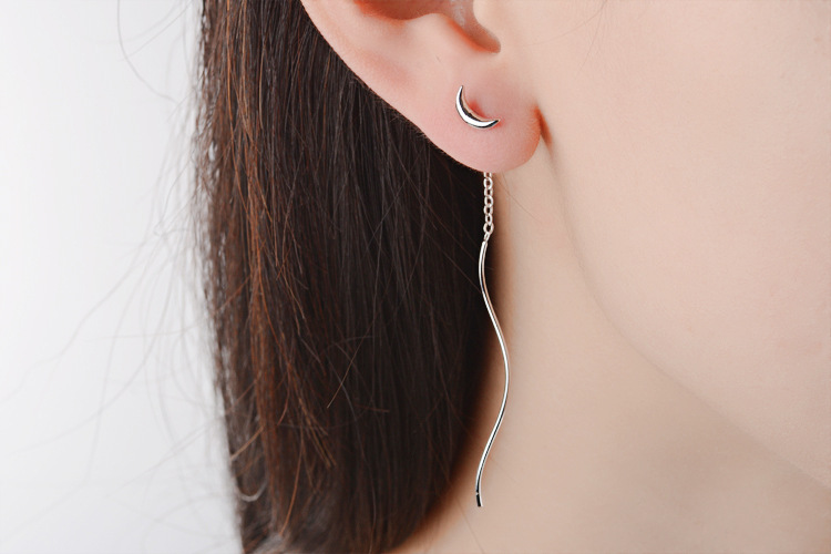 1 Paire Style Simple Star Lune Le Cuivre Boucles D'oreilles display picture 10