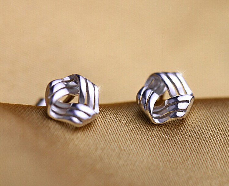 1 Paire Style Simple Commuer Géométrique Placage Le Cuivre Boucles D'oreilles display picture 2