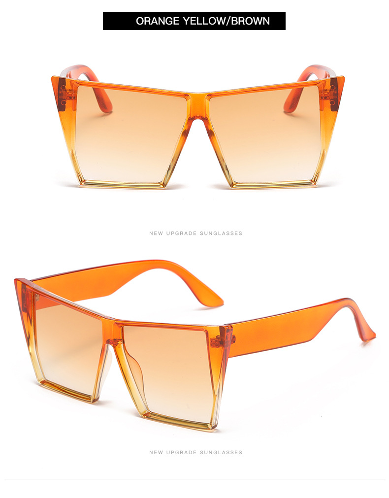 Retro Dulce Bloque De Color Ordenador Personal Cuadrado Fotograma Completo Gafas De Sol Mujer display picture 2