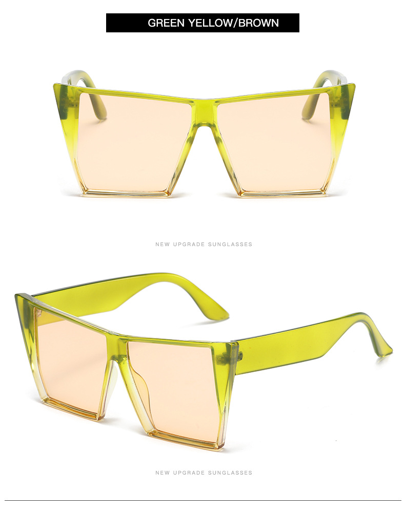 Retro Dulce Bloque De Color Ordenador Personal Cuadrado Fotograma Completo Gafas De Sol Mujer display picture 3