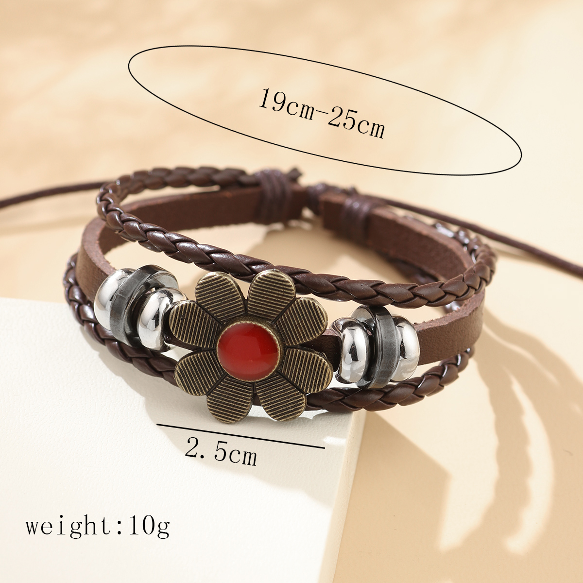 Vintage Style Flower Pu Leather Alloy Leather Unisex Wristband display picture 1