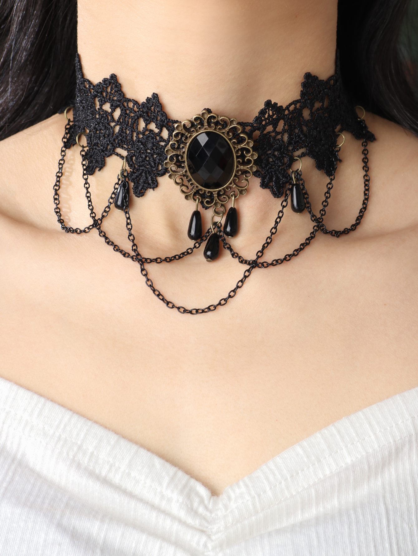 Elegant Sexy Geometric Alloy Lace Women's Choker display picture 3