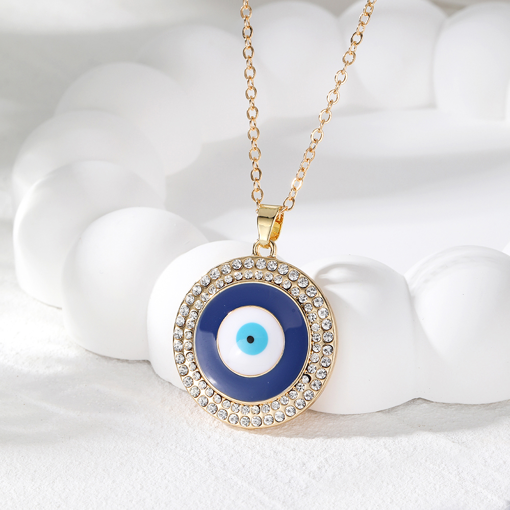 Vintage Style Simple Style Classic Style Devil's Eye Zircon Alloy Wholesale Pendant Necklace display picture 6