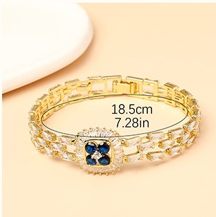 Lady Square Copper Plating Zircon Bracelets display picture 1