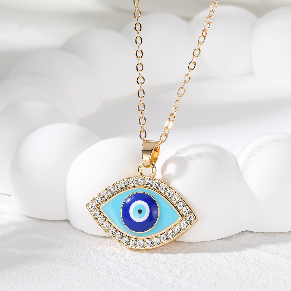 Vintage Style Simple Style Classic Style Devil's Eye Zircon Alloy Wholesale Pendant Necklace display picture 8
