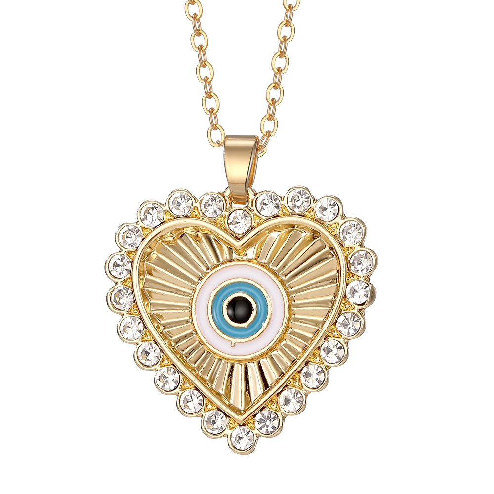 Vintage Style Simple Style Classic Style Devil's Eye Zircon Alloy Wholesale Pendant Necklace display picture 16