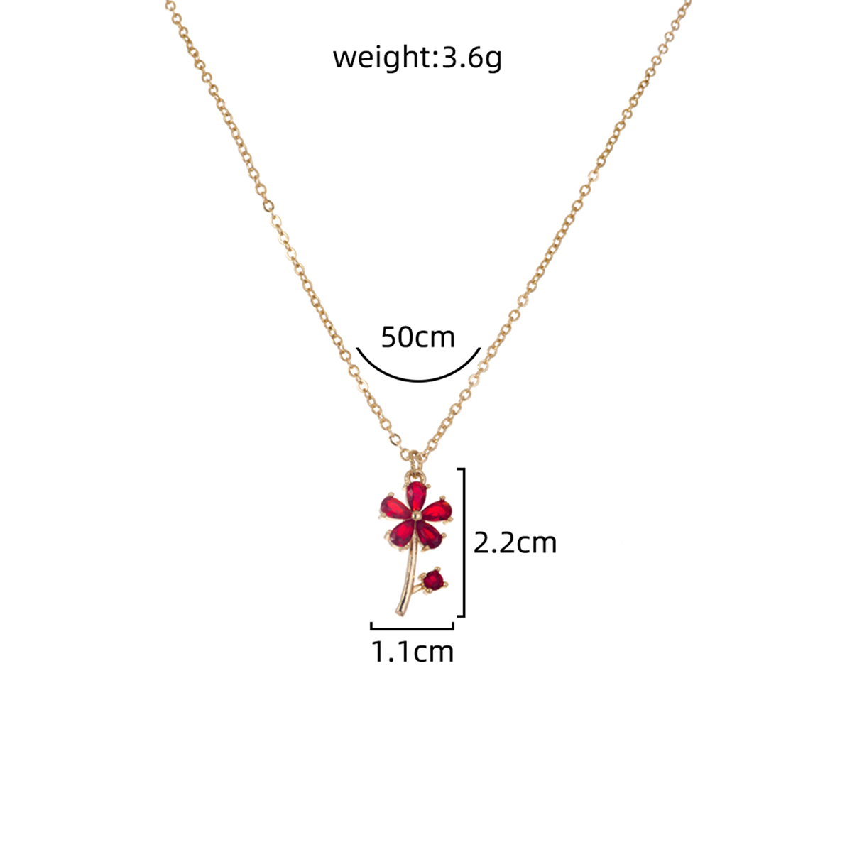 Elegant Lady Flower Copper Inlay Zircon Pendant Necklace display picture 4