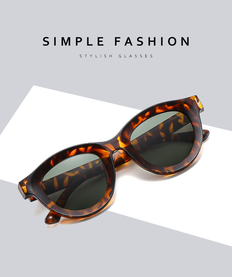 Streetwear Solid Color Ac Oval Frame Full Frame Women's Sunglasses display picture 3