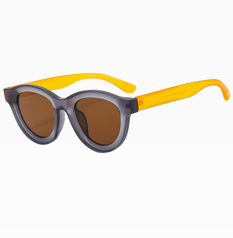 Streetwear Solid Color Ac Oval Frame Full Frame Women's Sunglasses display picture 11