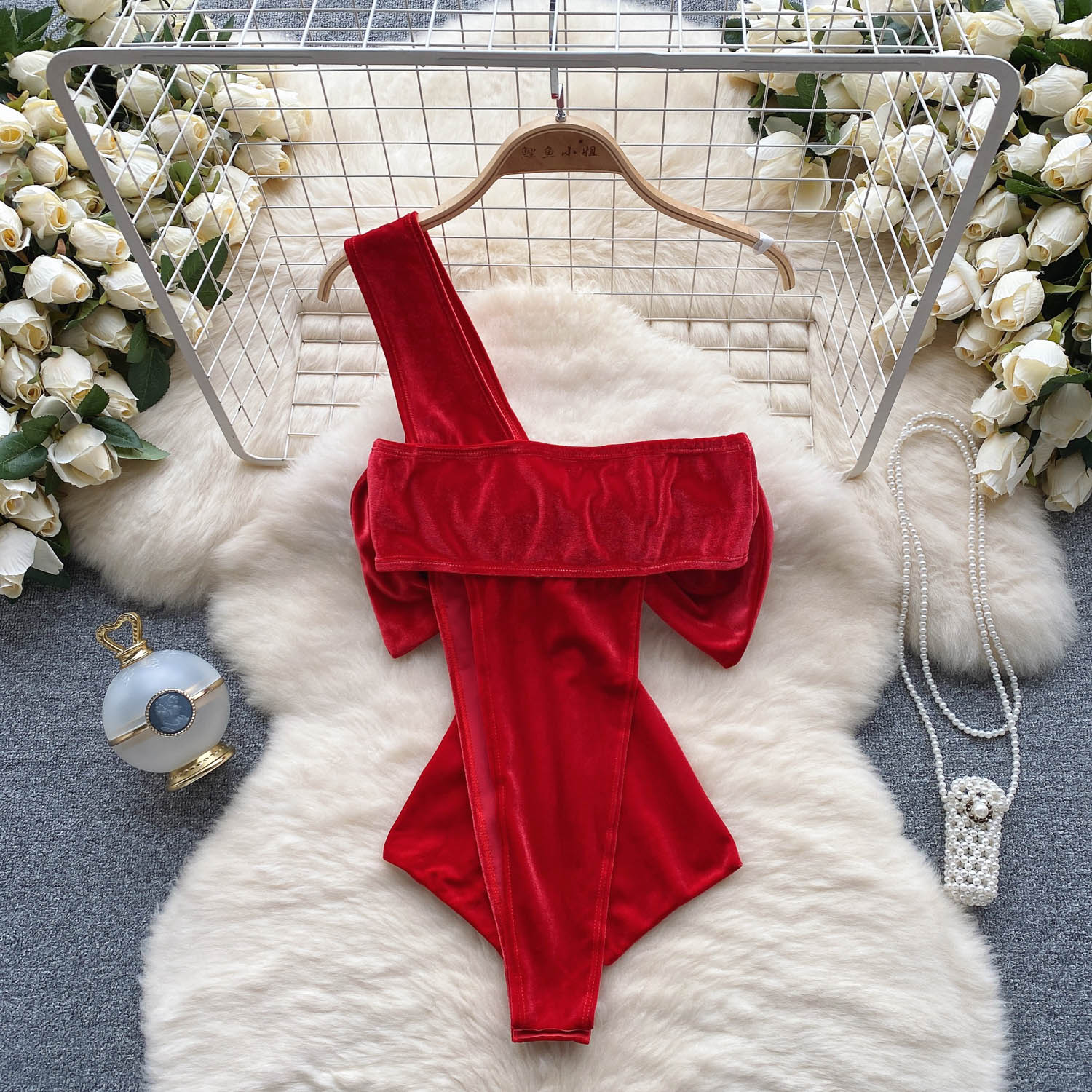 Women's Solid Color Bow Knot Backless Jumpsuit Sexy Lingerie display picture 2