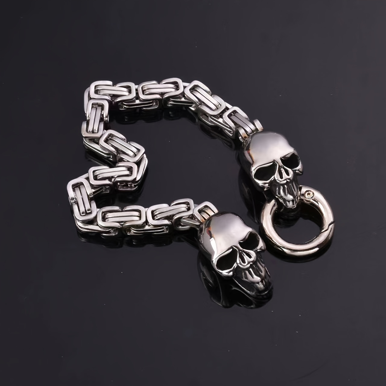 Punk Classic Style Cool Style Skull Stainless Steel Men's Bracelets display picture 1
