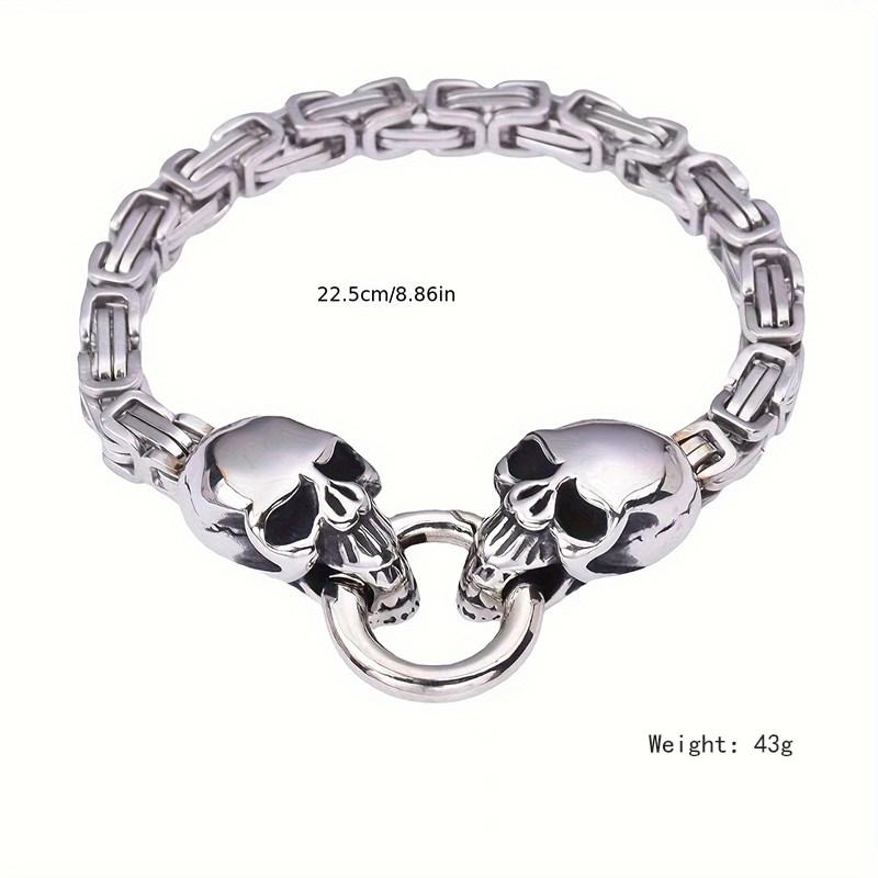 Punk Classic Style Cool Style Skull Stainless Steel Men's Bracelets display picture 3