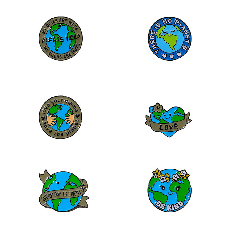 Pastoral Simple Style Earth Alloy Printing Unisex Brooches display picture 1