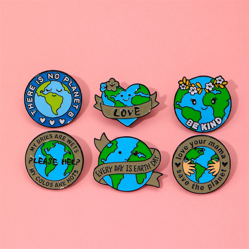 Pastoral Simple Style Earth Alloy Printing Unisex Brooches display picture 5