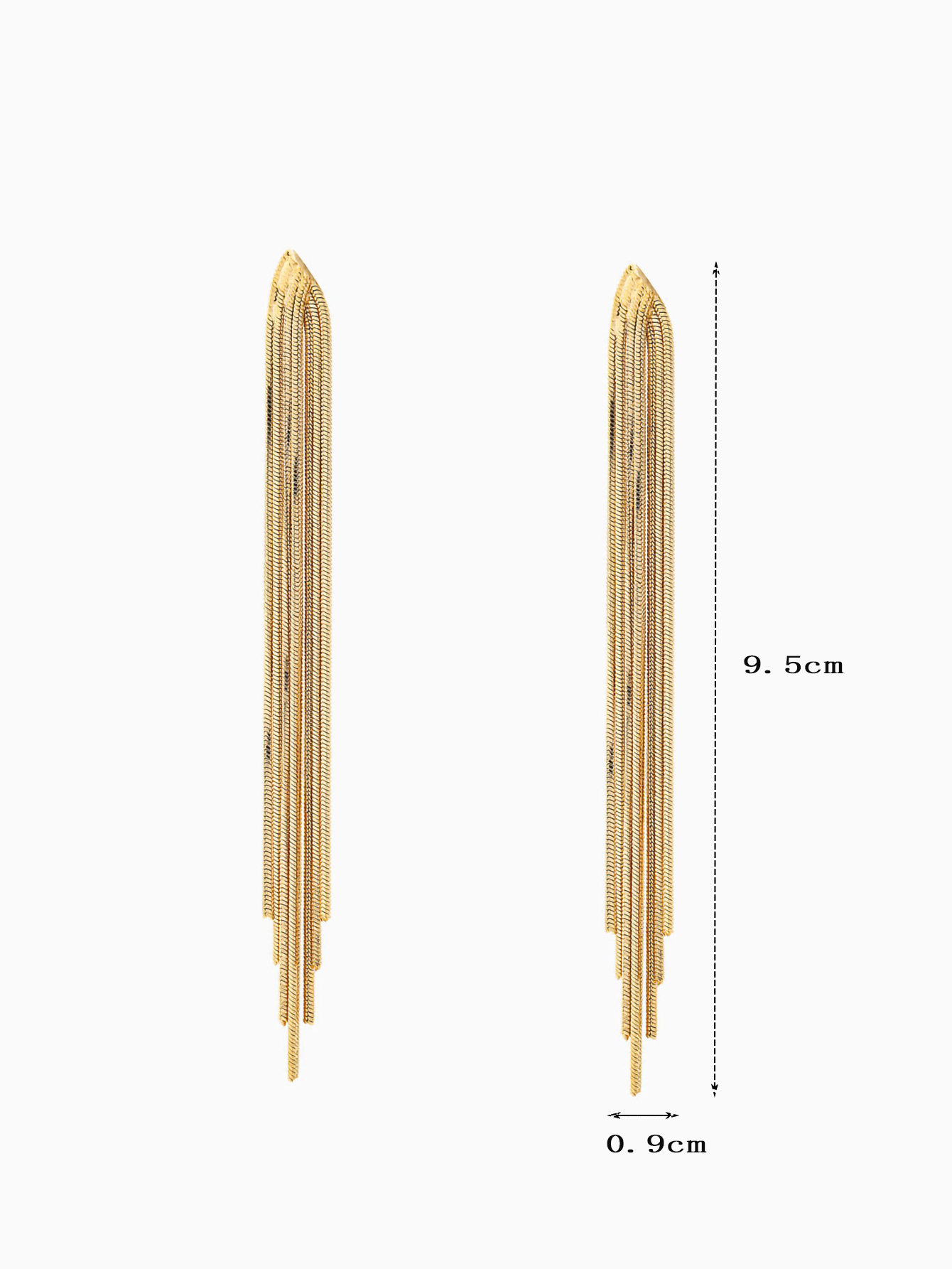 1 Pair Elegant Classic Style Solid Color Tassel Plating Copper 18k Gold Plated Drop Earrings display picture 5