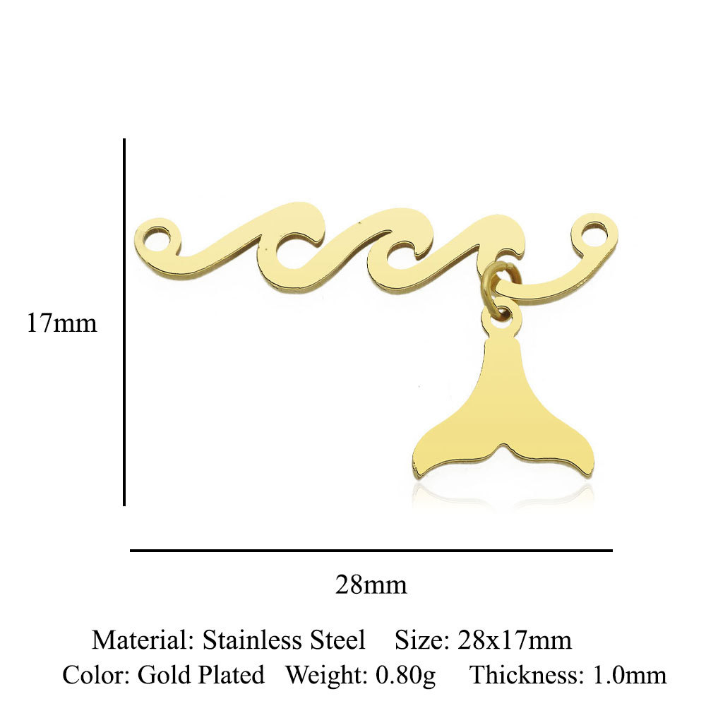 Simple Style Cat Snake Frog Stainless Steel Polishing Plating Gold Plated Jewelry Accessories display picture 2