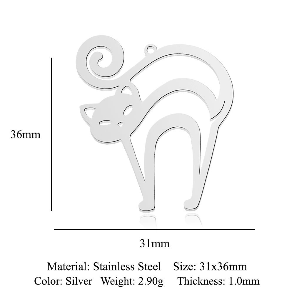 Simple Style Cat Snake Frog Stainless Steel Polishing Plating Gold Plated Jewelry Accessories display picture 3