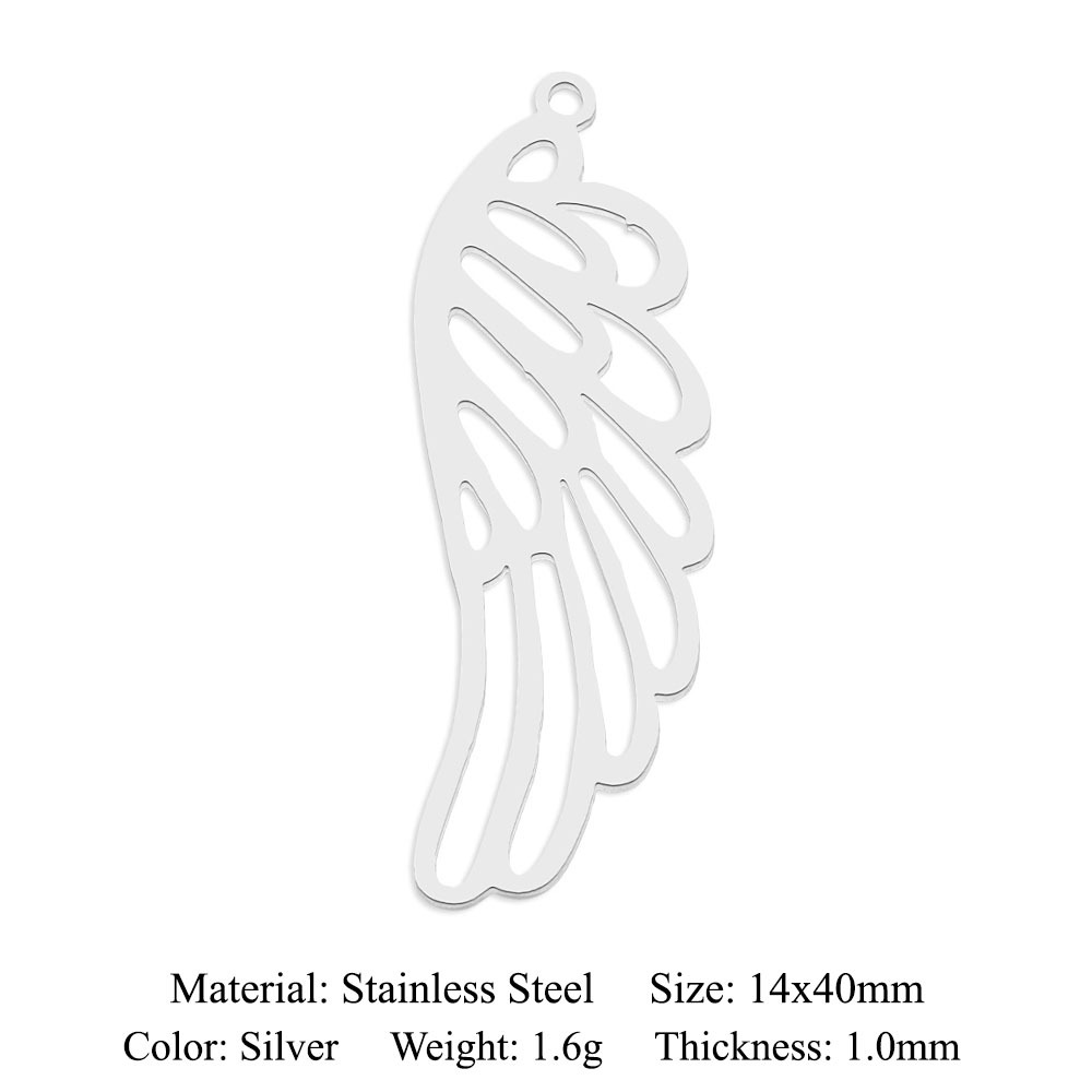 Simple Style Angel Sun Wings Stainless Steel Polishing Plating Gold Plated Jewelry Accessories display picture 1