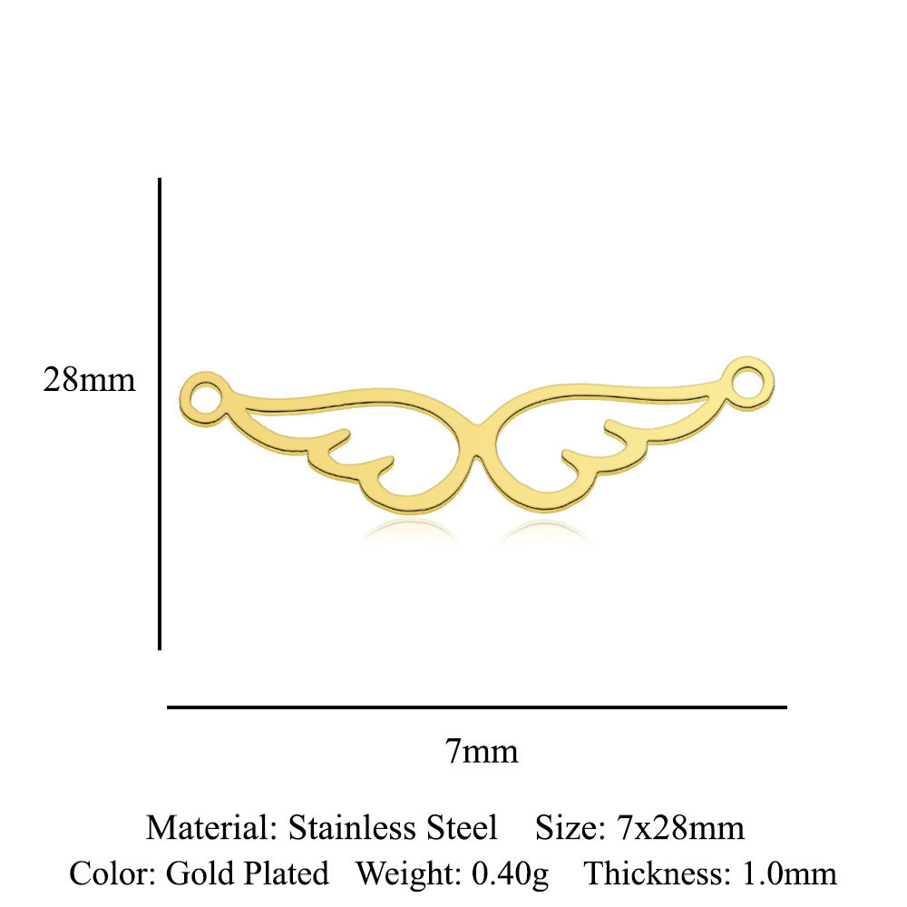 Einfacher Stil Karte Handschellen Rostfreier Stahl Polieren Überzug Vergoldet Schmuckzubehör display picture 4