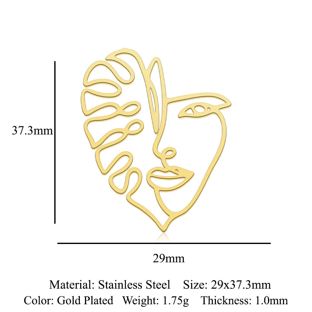 Einfacher Stil Karte Handschellen Rostfreier Stahl Polieren Überzug Vergoldet Schmuckzubehör display picture 6