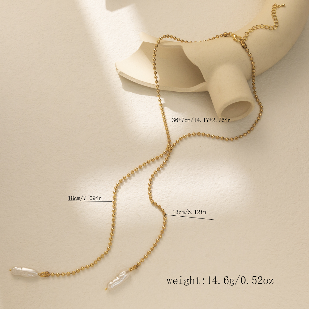 Wholesale Jewelry Casual Classic Style Solid Color Imitation Pearl Copper Plating Necklace display picture 6