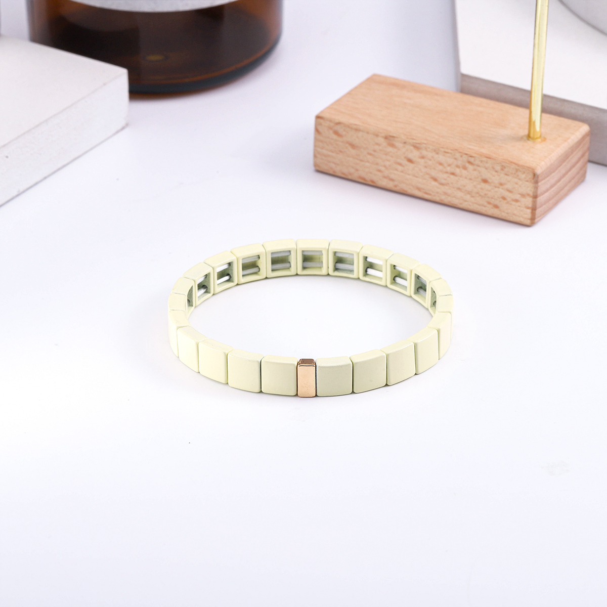 Cute Sweet Square Enamel Women's Bracelets display picture 7