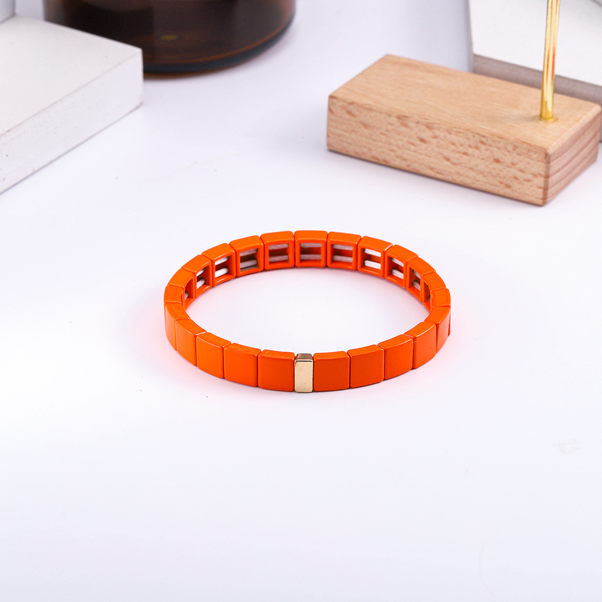 Cute Sweet Square Enamel Women's Bracelets display picture 8