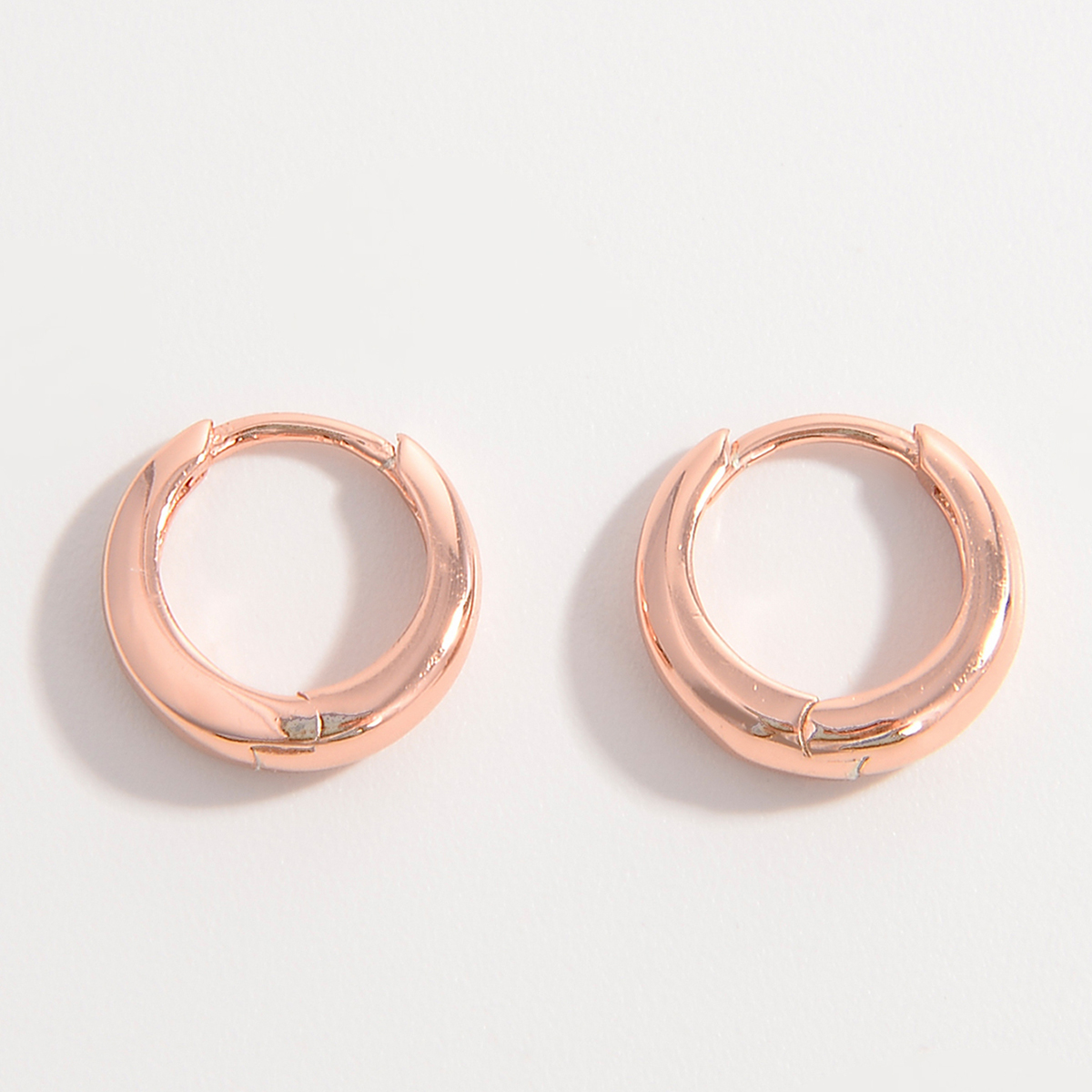 1 Pair Simple Style Commute Circle Plating Sterling Silver 14k Gold Plated Rose Gold Plated White Gold Plated Earrings display picture 4
