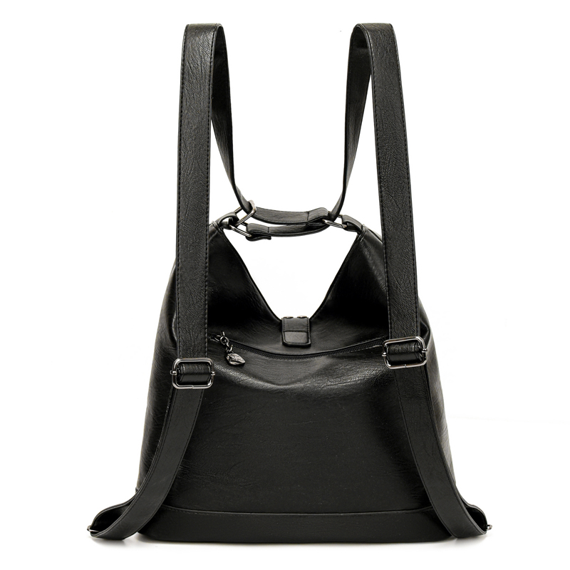 Women's Pu Leather Solid Color Elegant Rivet Bucket Zipper Shoulder Bag display picture 9