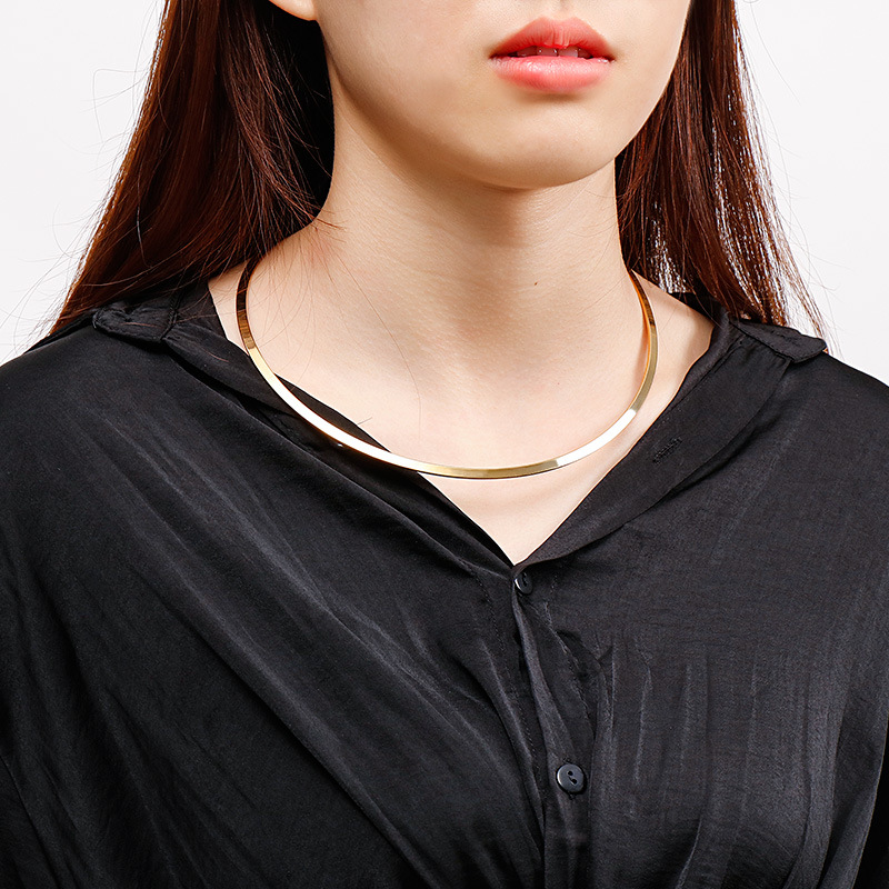 Stainless Steel 18K Gold Plated Casual Retro Geometric Choker display picture 3