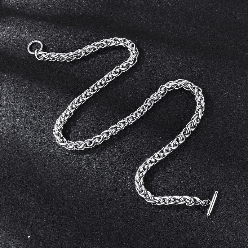 Basic Classic Style Geometric Titanium Steel Men's Bracelets Necklace display picture 5