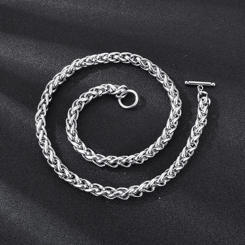 Basic Classic Style Geometric Titanium Steel Men's Bracelets Necklace display picture 4