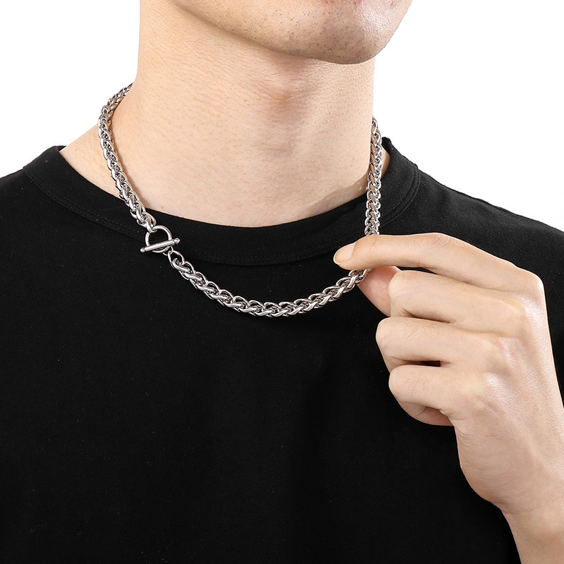 Basic Classic Style Geometric Titanium Steel Men's Bracelets Necklace display picture 1