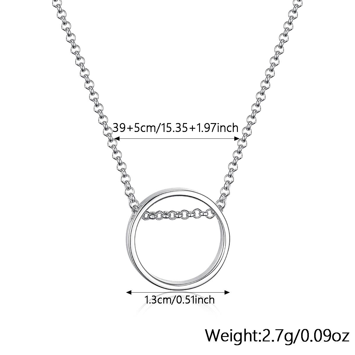 Modern Style Simple Style Round Sterling Silver Plating Inlay Zircon Rhodium Plated Women's Pendant Necklace display picture 17