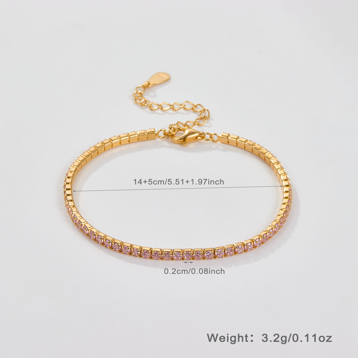 Elegant Glam Solid Color Sterling Silver Plating Inlay Zircon 18k Gold Plated Rhodium Plated Bracelets display picture 16