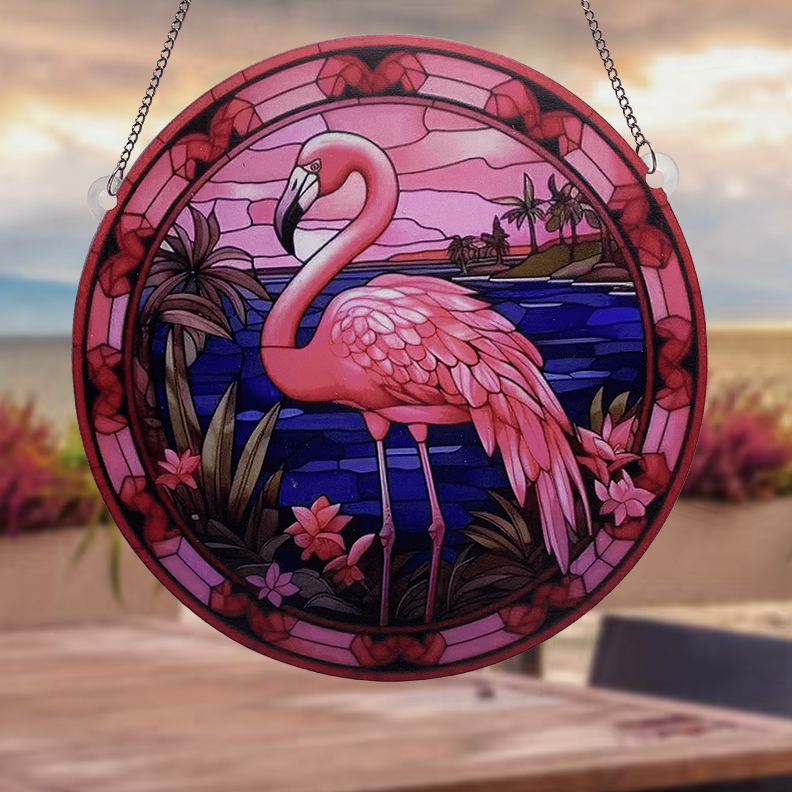 Cute Artistic Flamingo Arylic Pendant Artificial Decorations display picture 2